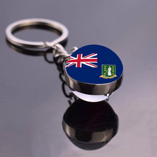 All Nation Flag - Glass Ball keychains