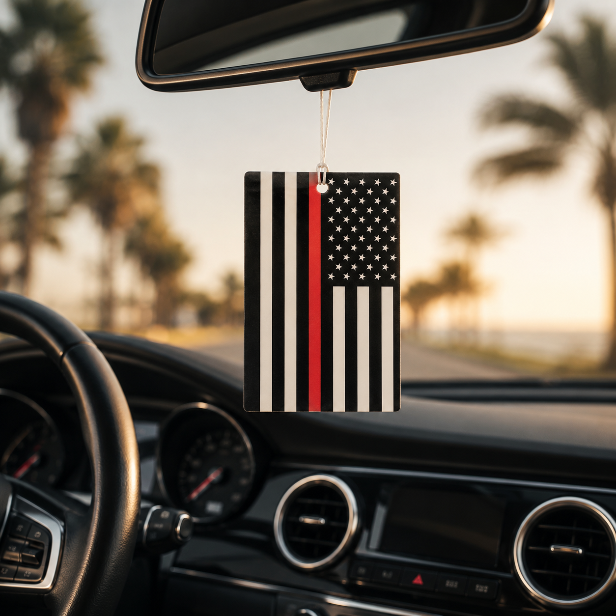 American Thin Red Line Flag Freshener