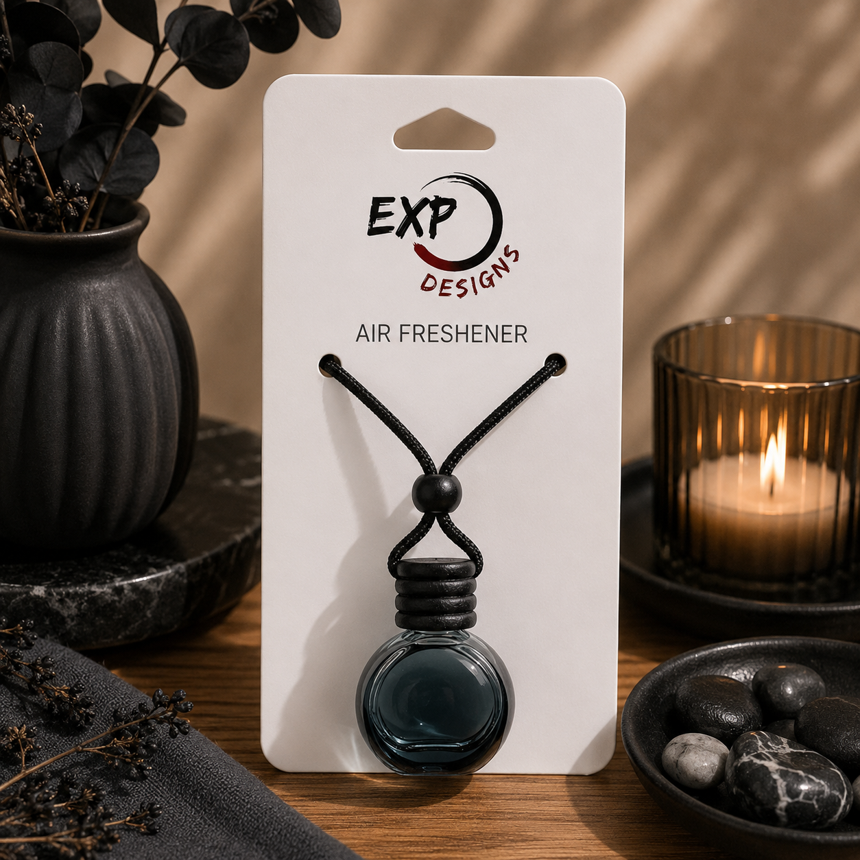 Round Wood Top Hanging Car Diffuser