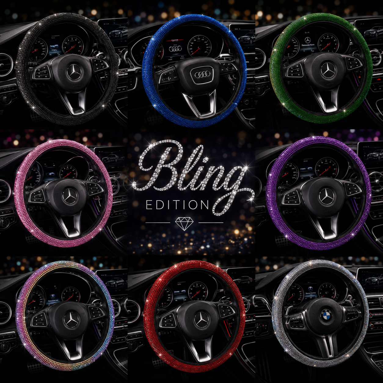 Bling Edition Steering Wheel Cover