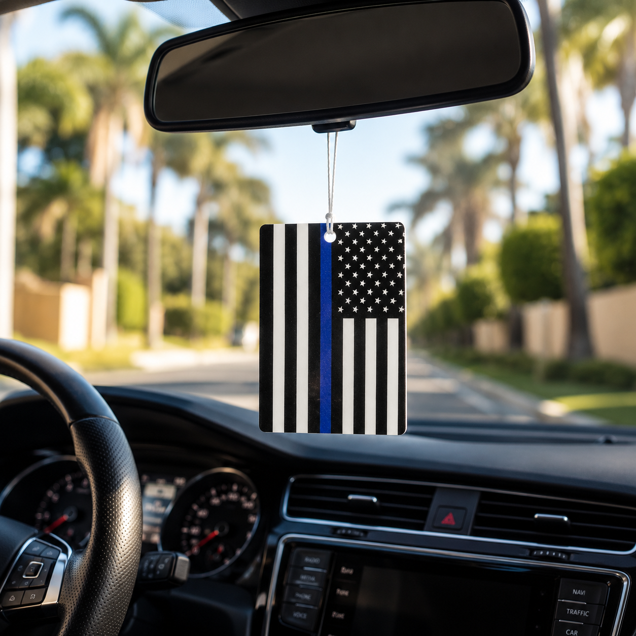 Blue Line American Flag Freshener