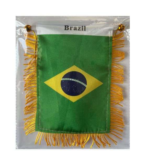 Mini pancarta colgante con la bandera del país