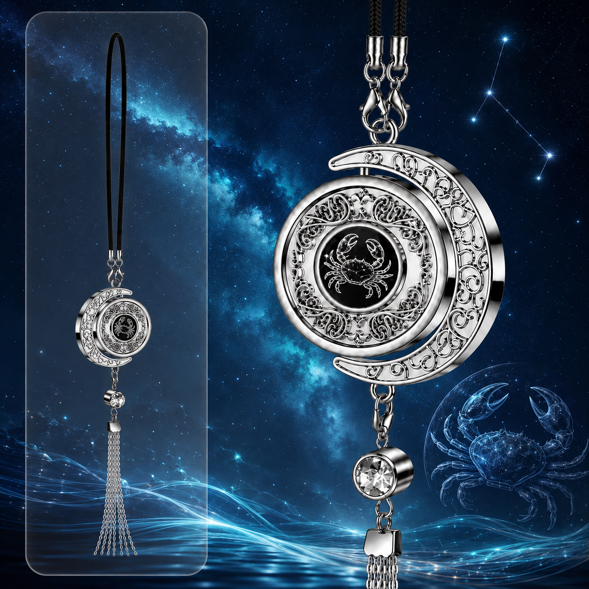 Moon & Zodiac Car Diffuser Pendant