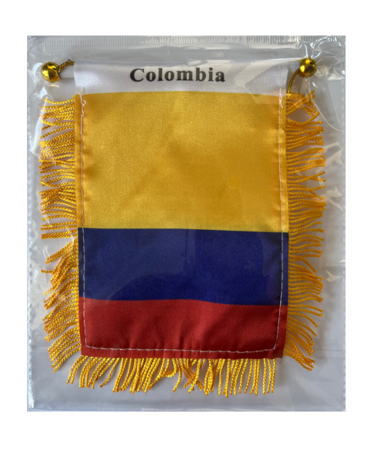 Mini pancarta colgante con la bandera del país