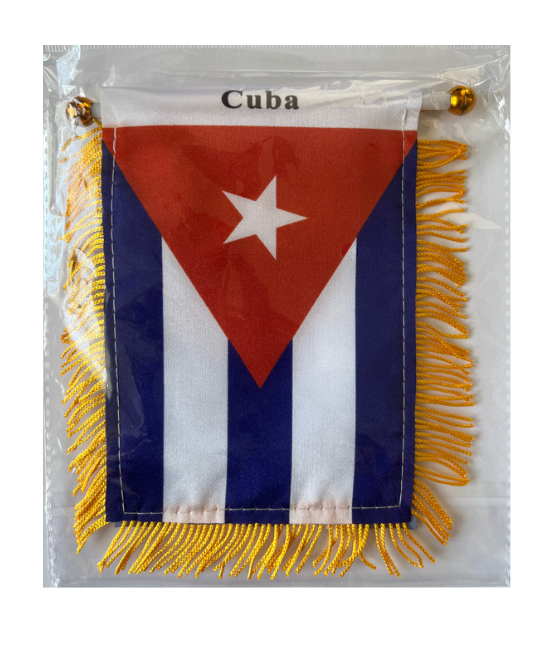 Mini pancarta colgante con la bandera del país