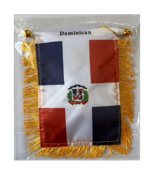 Mini pancarta colgante con la bandera del país