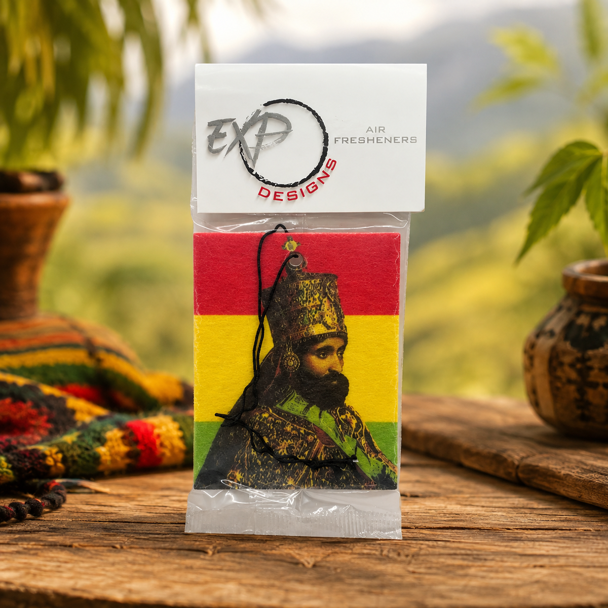 Emperor Selassie Rastafari Flag Car Air Freshener
