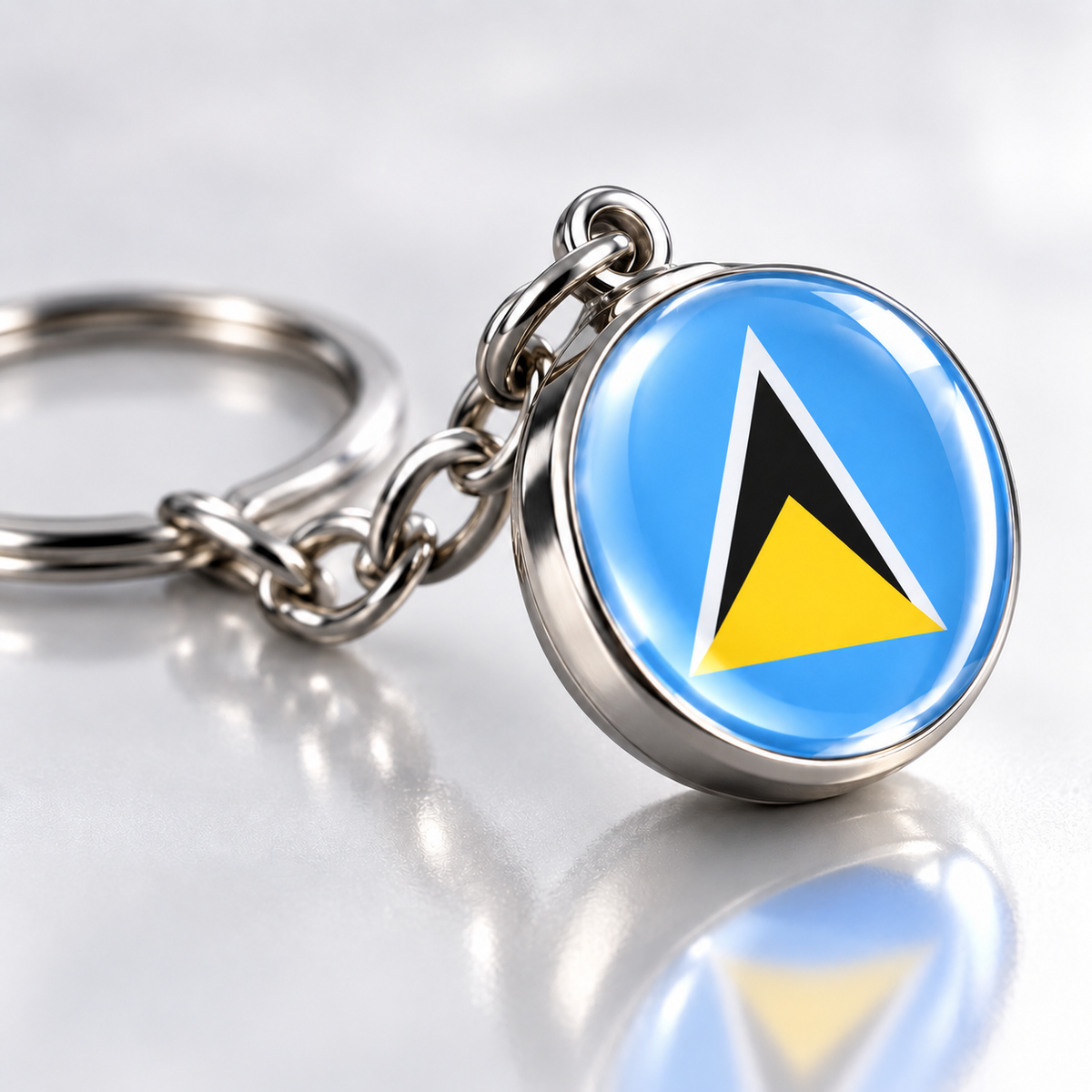 Country Flag Glass Ball Keychain