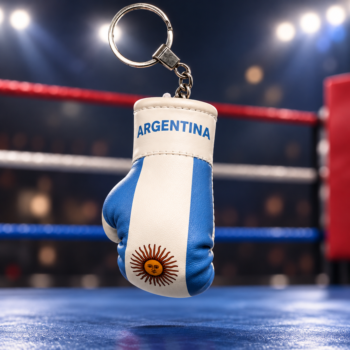 Mini Boxing Glove Keychain — Flag Edition
