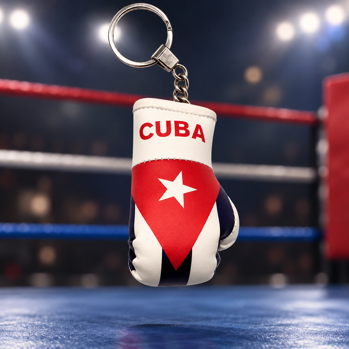 Mini Boxing Glove Keychain — Flag Edition
