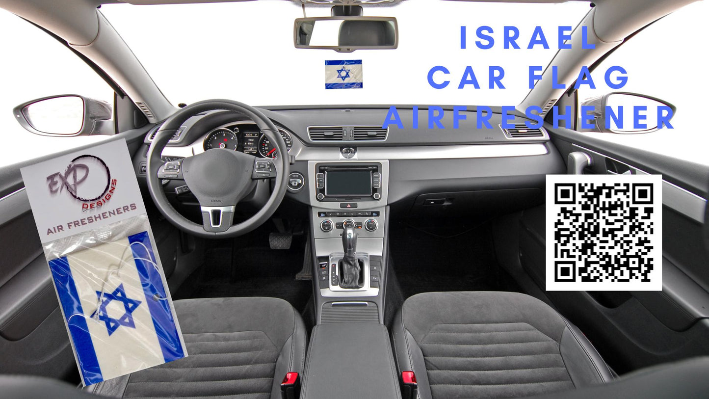 Ambientador con la bandera de Israel