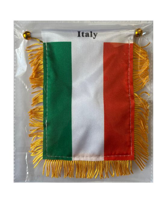 Mini pancarta colgante con la bandera del país