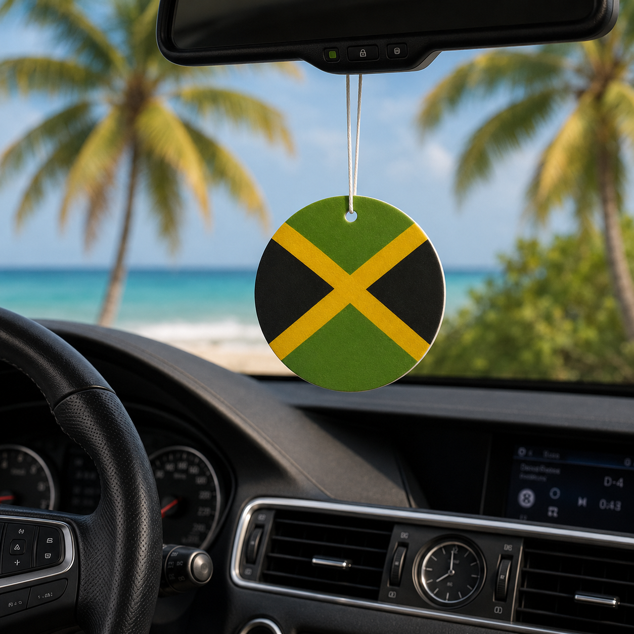 Jamaican Round Flag Freshener