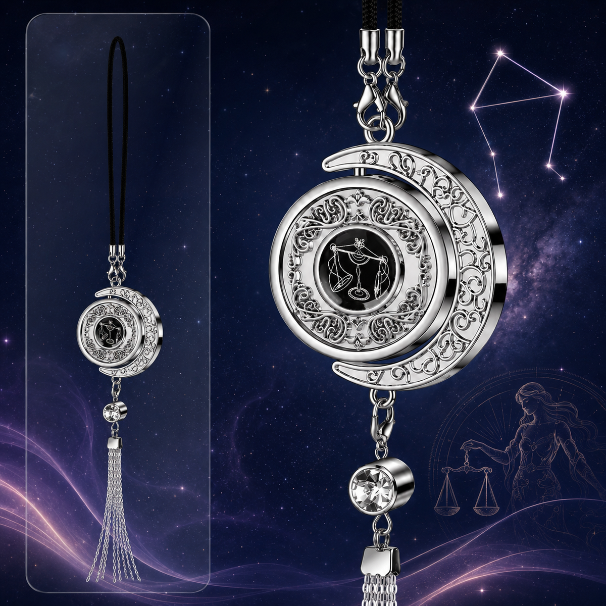 Moon & Zodiac Car Diffuser Pendant