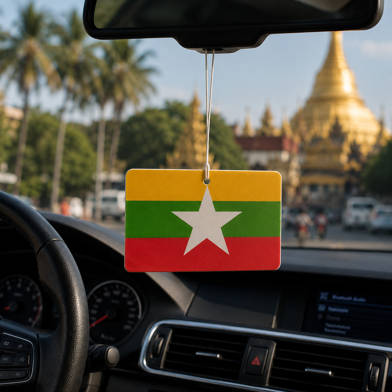 Myanmar Burma Flag Freshener