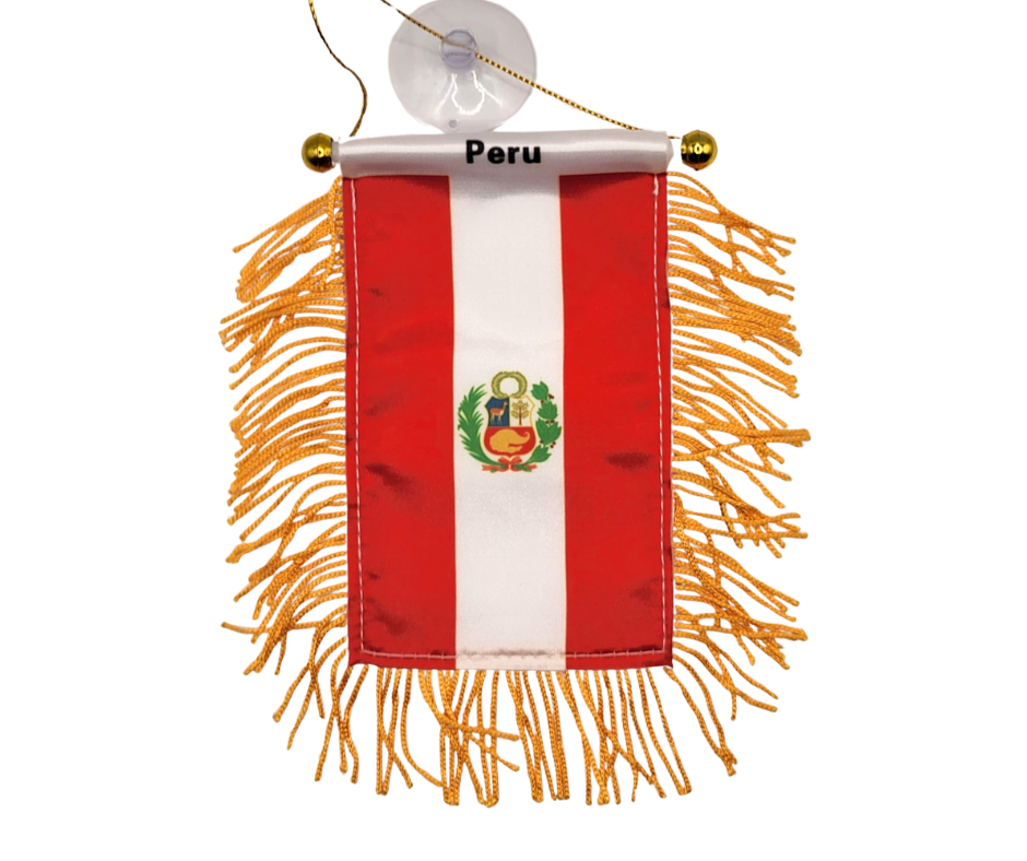 Mini pancarta colgante con la bandera del país