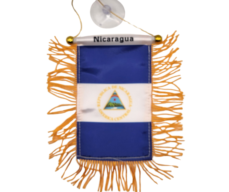 Mini pancarta colgante con la bandera del país