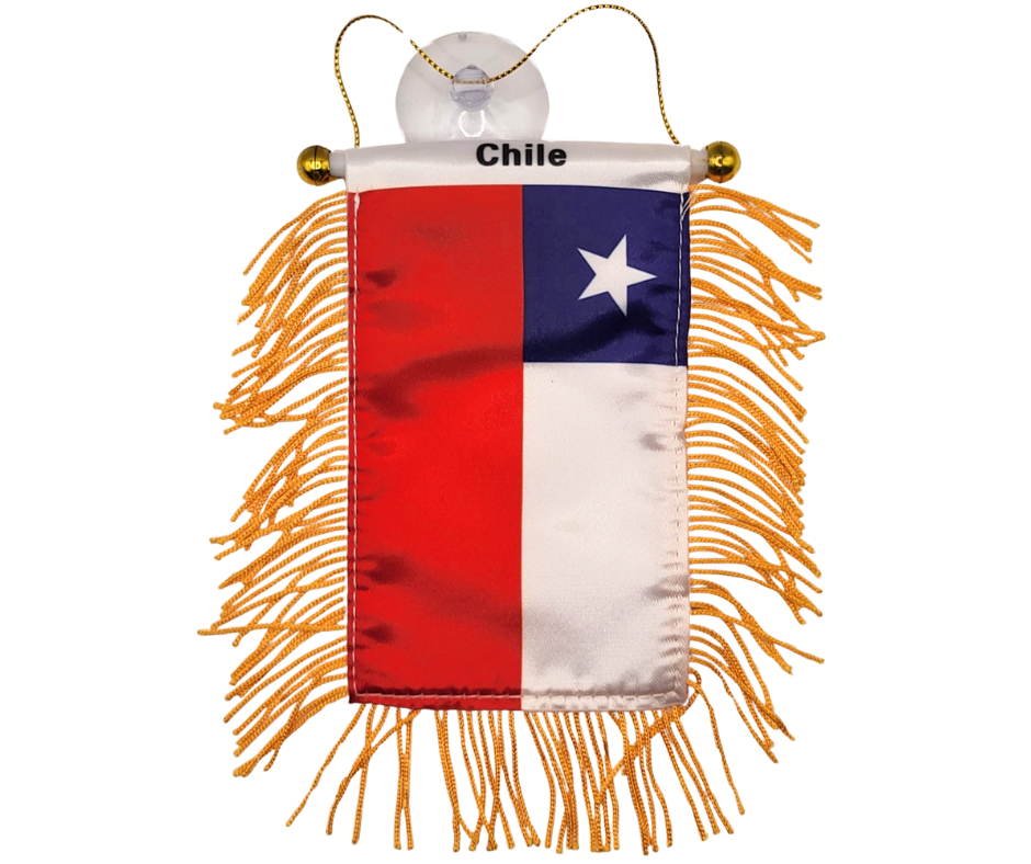 Mini pancarta colgante con la bandera del país