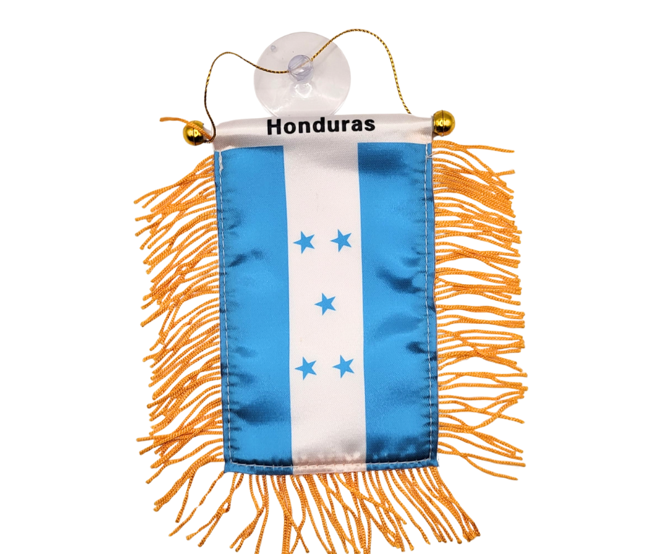 Mini pancarta colgante con la bandera del país
