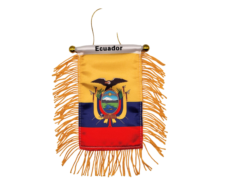 Mini pancarta colgante con la bandera del país