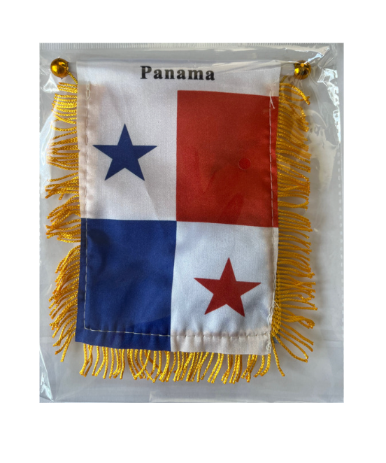 Mini pancarta colgante con la bandera del país