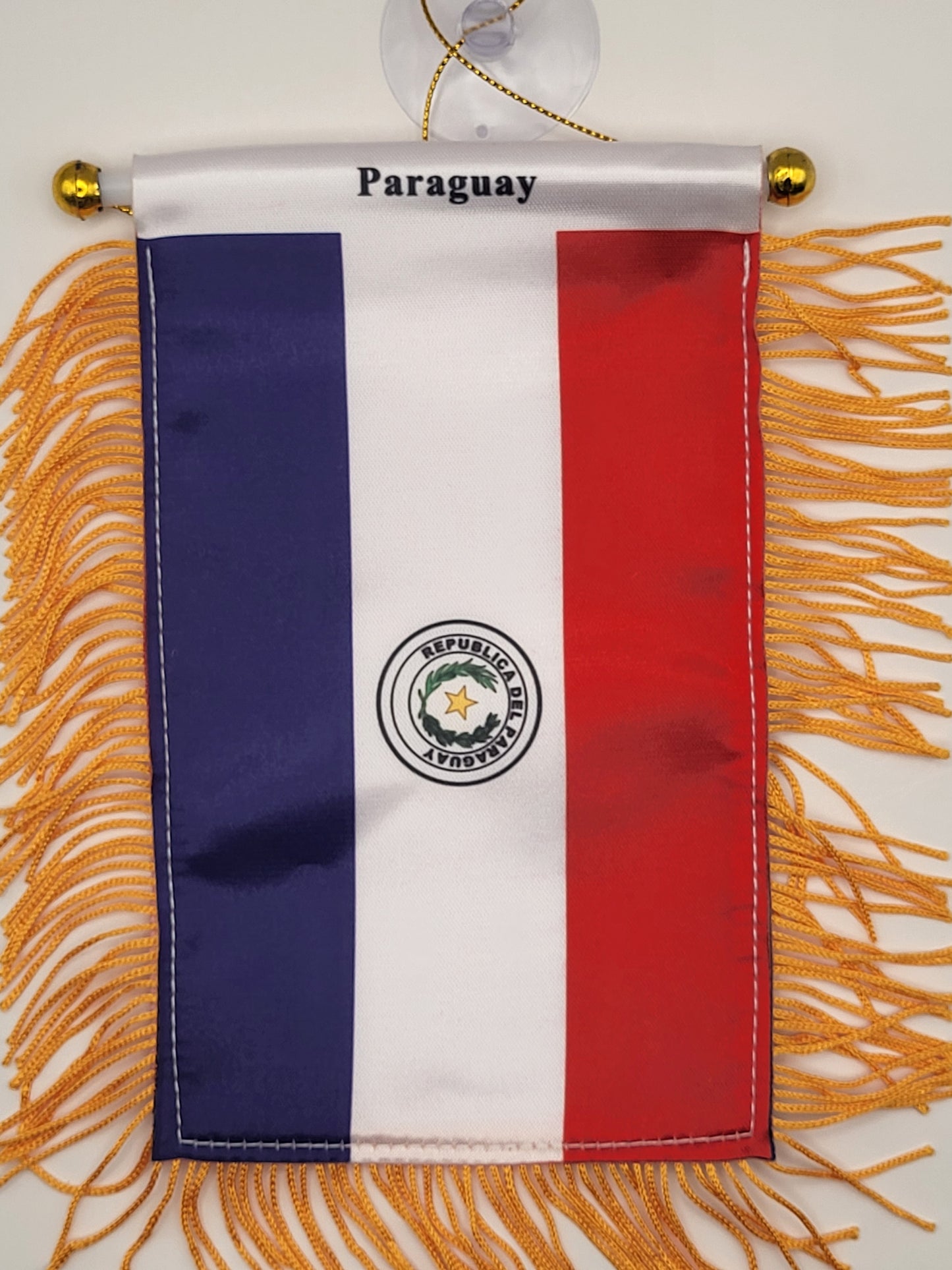 Mini pancarta colgante con la bandera del país
