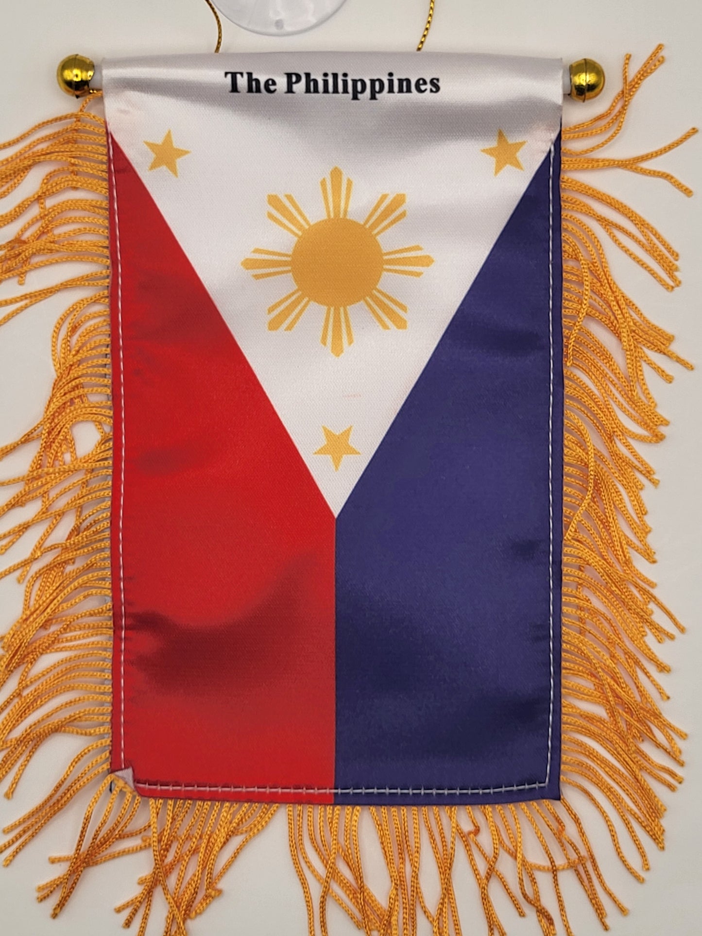 Mini pancarta colgante con la bandera del país