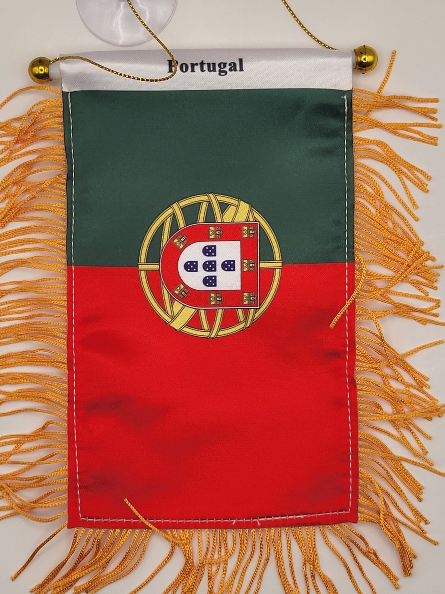 Mini pancarta colgante con la bandera del país