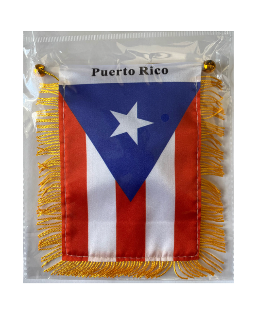 Mini pancarta colgante con la bandera del país