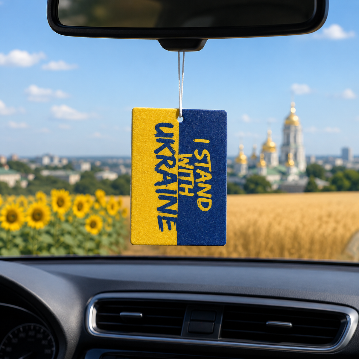 Stand with Ukrane Flag - Car Air Freshener