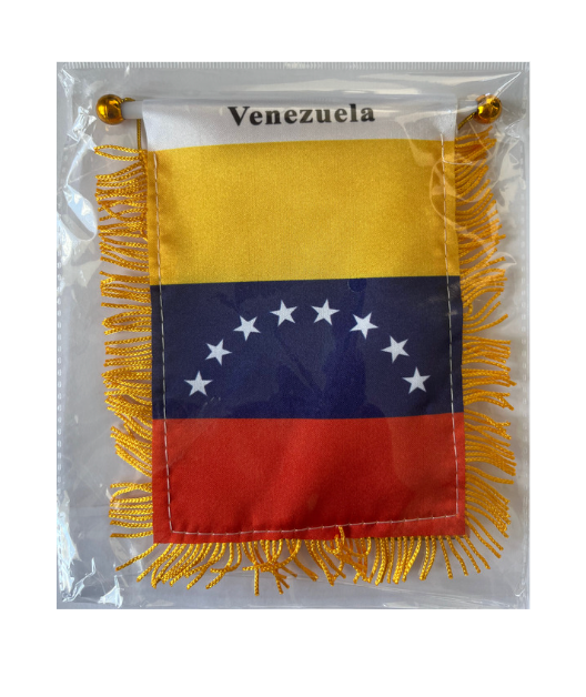 Mini pancarta colgante con la bandera del país