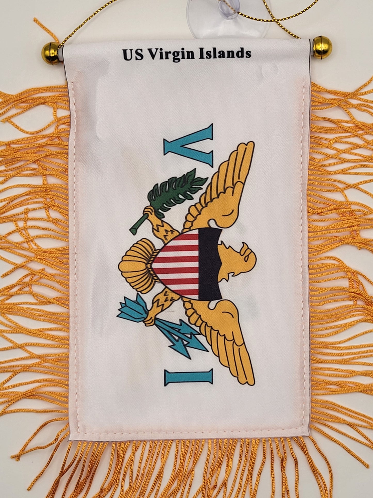 Mini pancarta colgante con la bandera del país