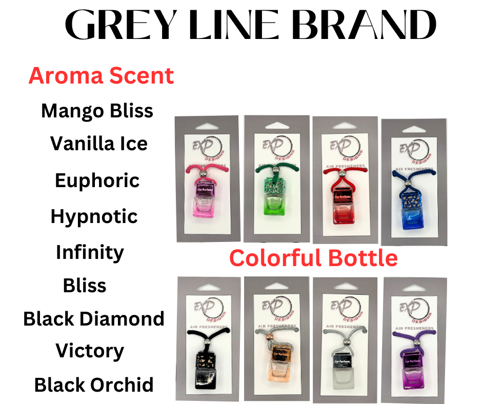 Grey Line Brand Scent - Colorful Square Bottle Diffusers