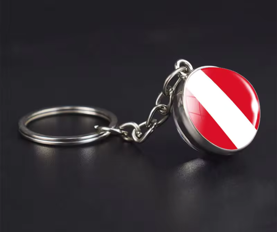 All Nation Flag - Glass Ball keychains