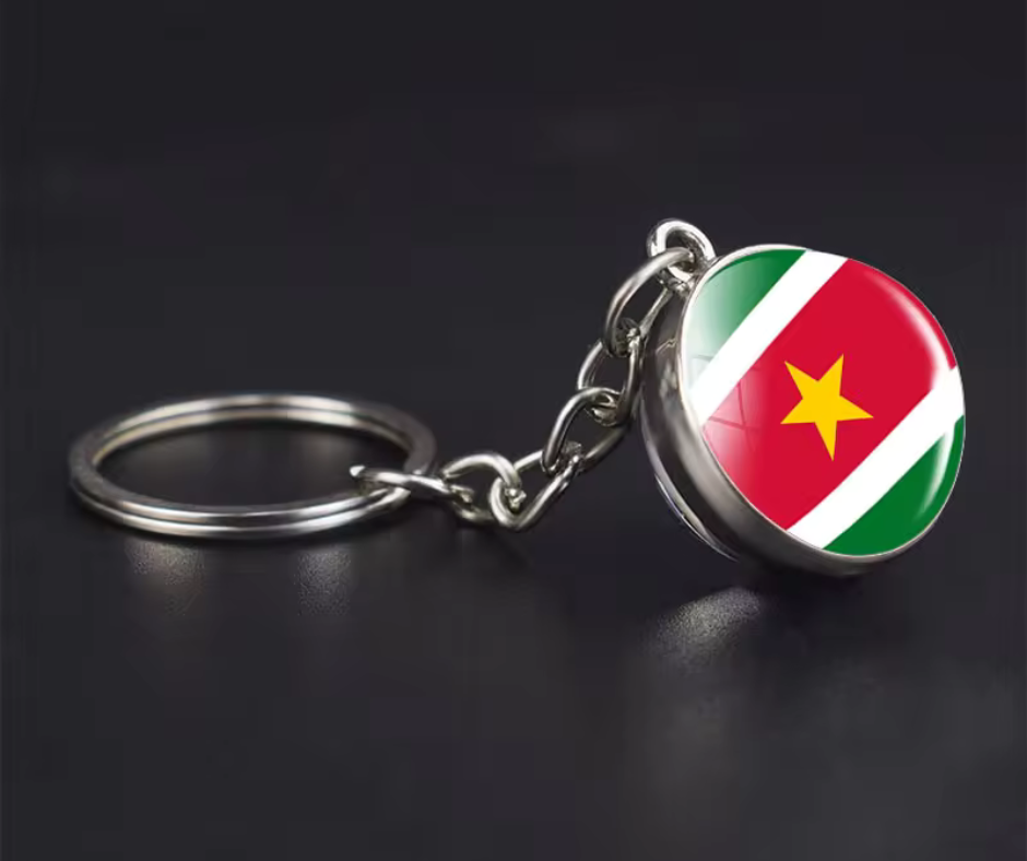 All Nation Flag - Glass Ball keychains