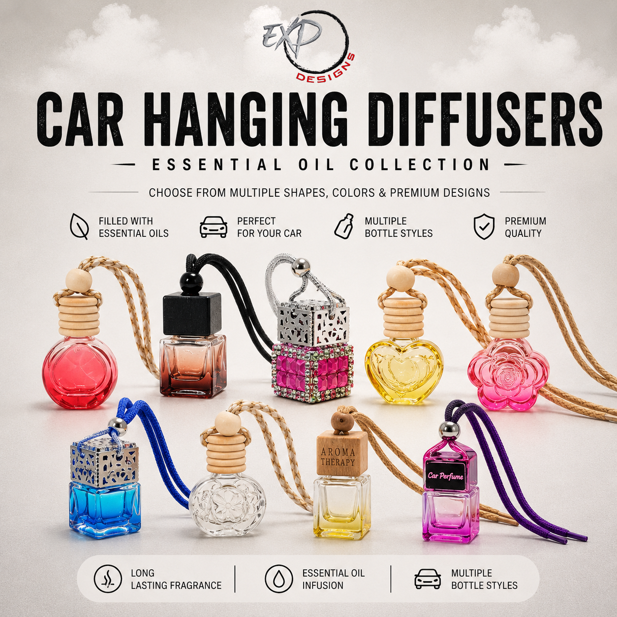 Car Hanging Diffuser with Essential Oils