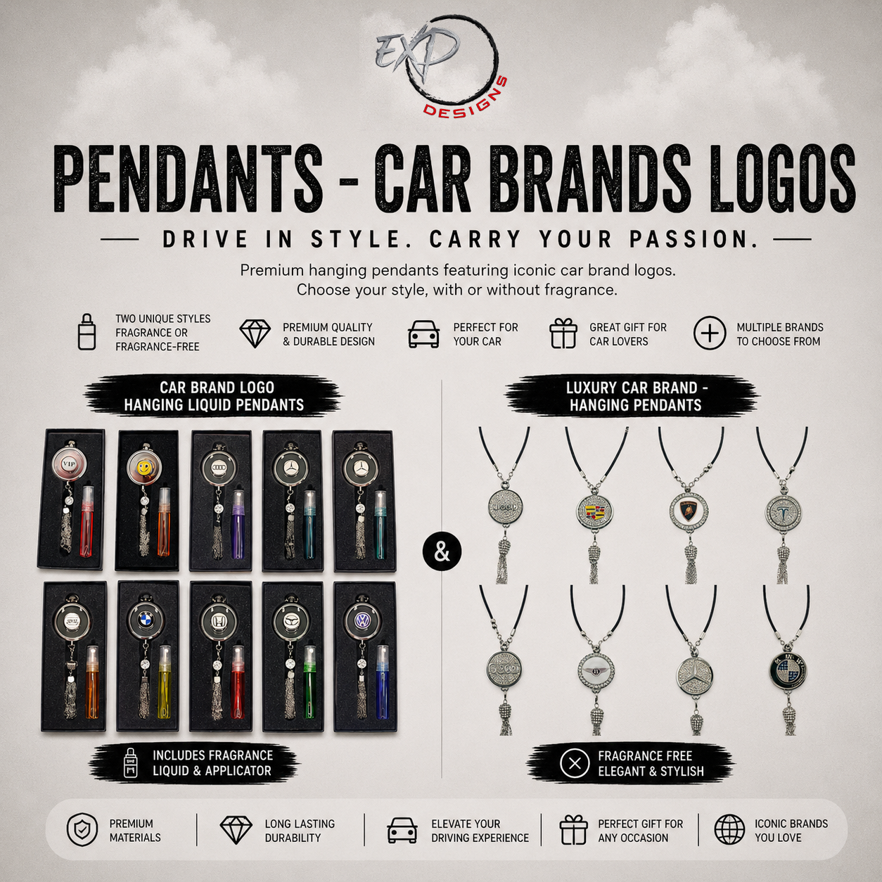 Pendants - Car Brands Logos