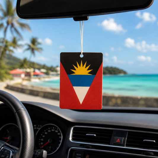 Ambientador con la bandera de Antigua y Barbuda