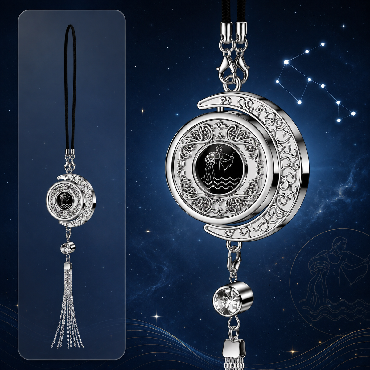 Moon & Zodiac Car Diffuser Pendant