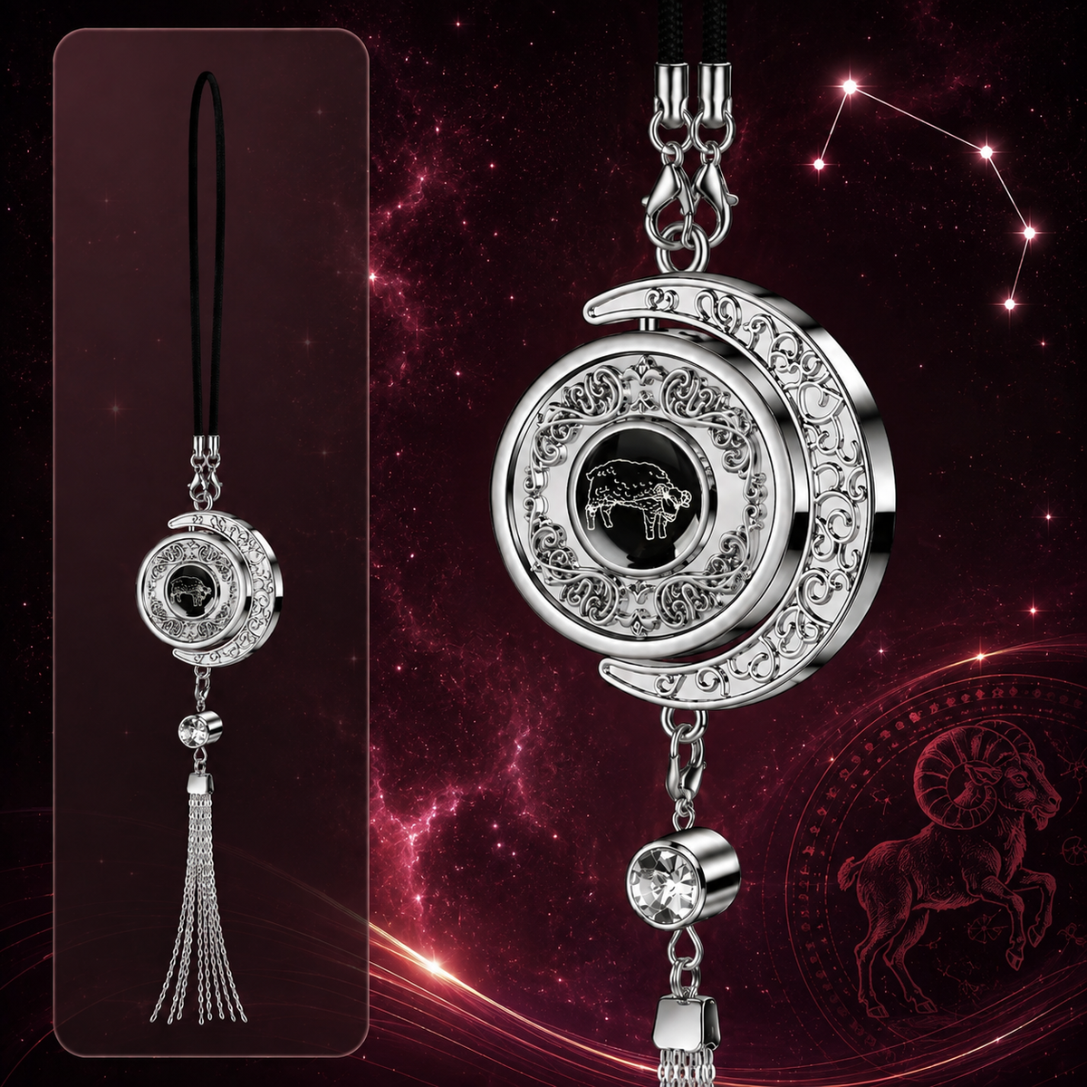 Moon & Zodiac Car Diffuser Pendant