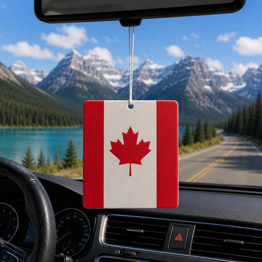 Ambientador con la bandera de Canadá