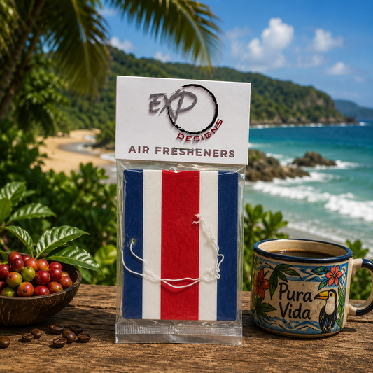 Ambientador con la bandera de Costa Rica