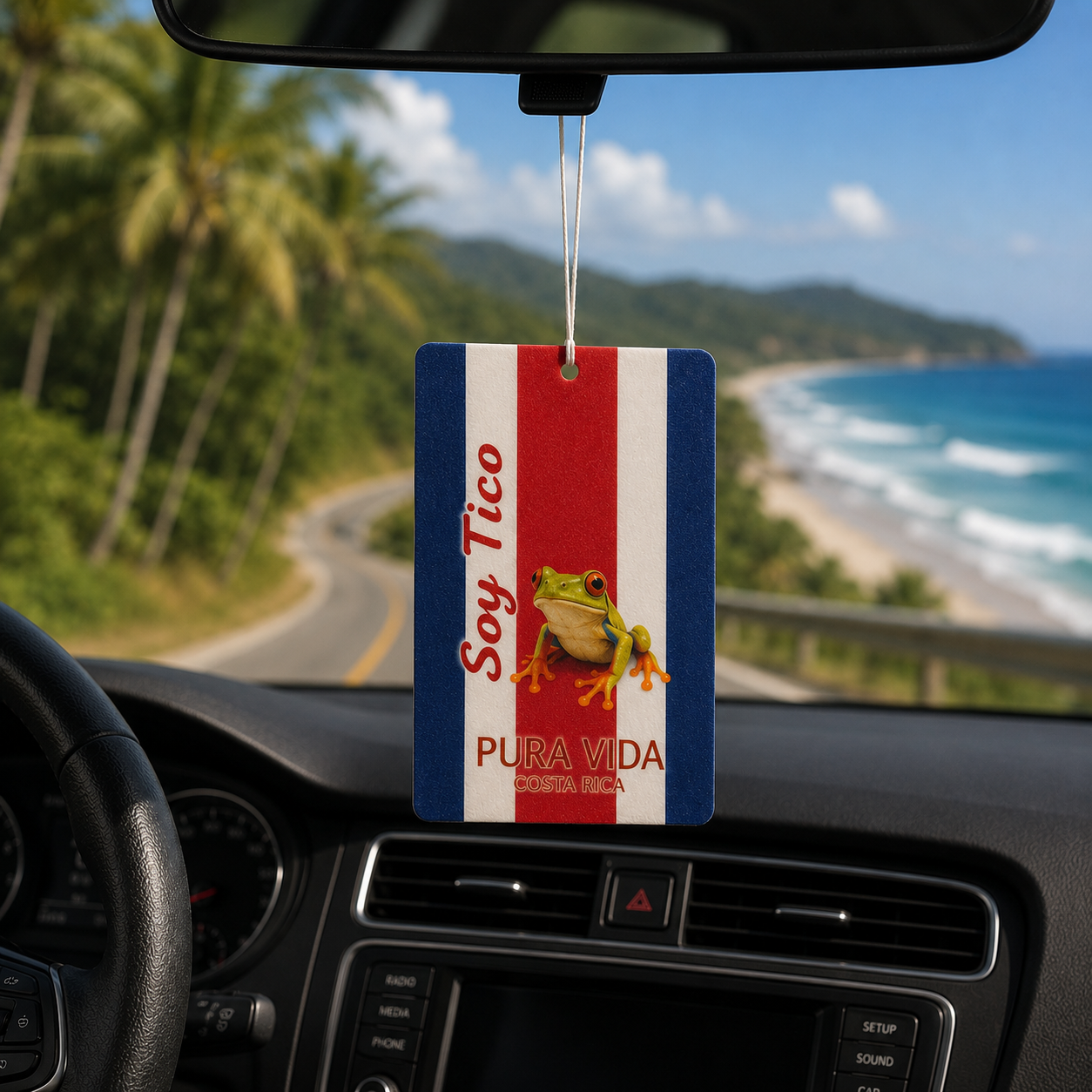 Costa Rica Soy Tico Flag Freshener