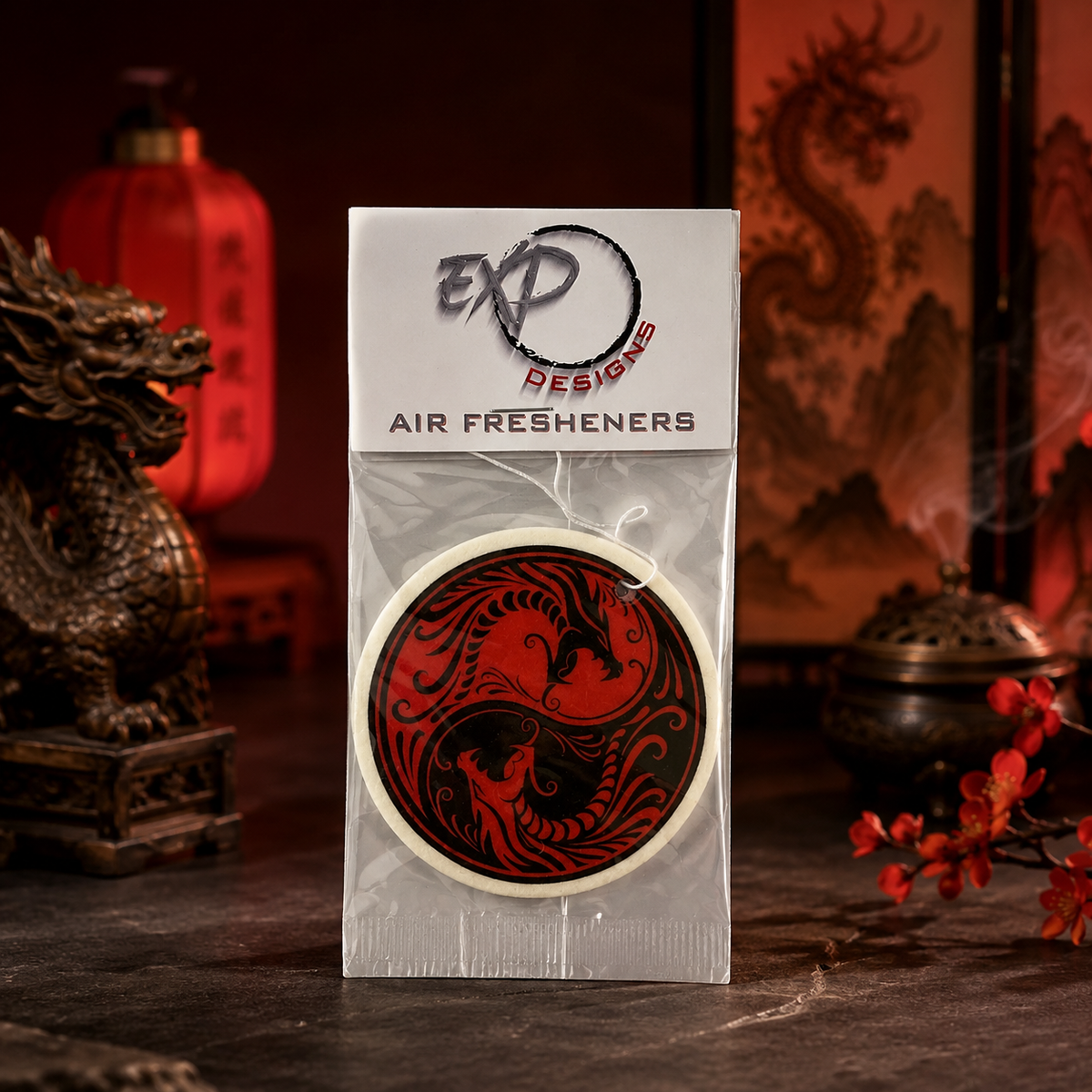 Dragon Yin Yang Round Car Air Freshener