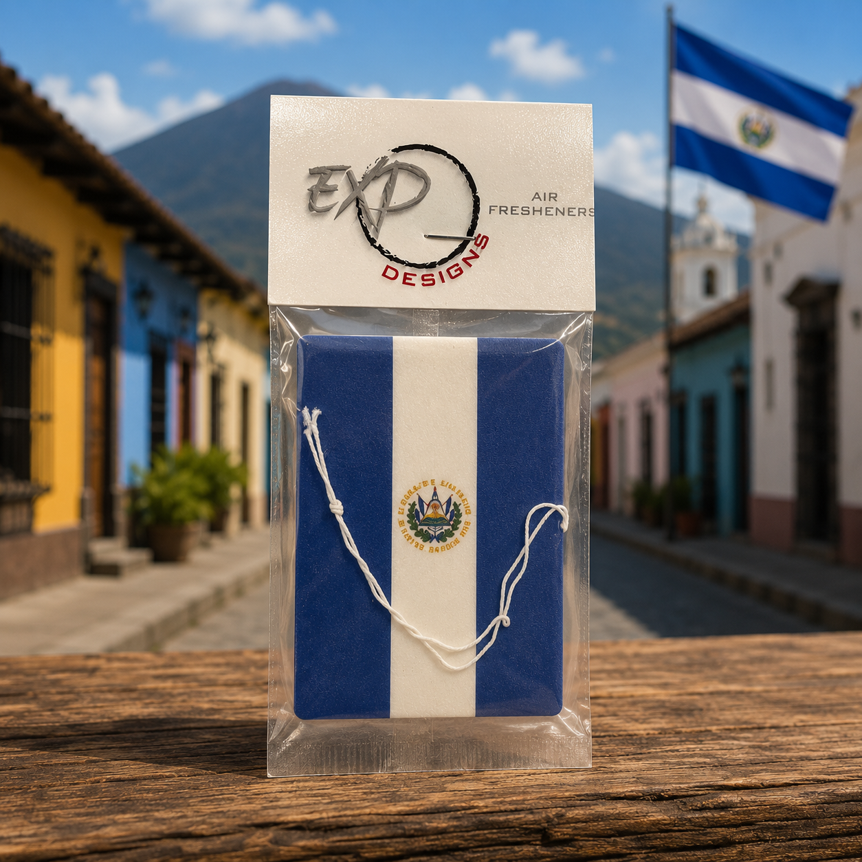El Salvador Flag Freshener
