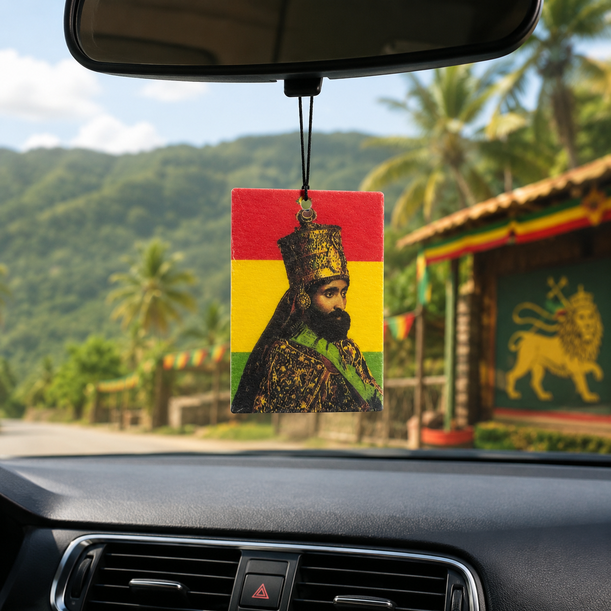 Emperor Selassie Rastafari Flag Car Air Freshener