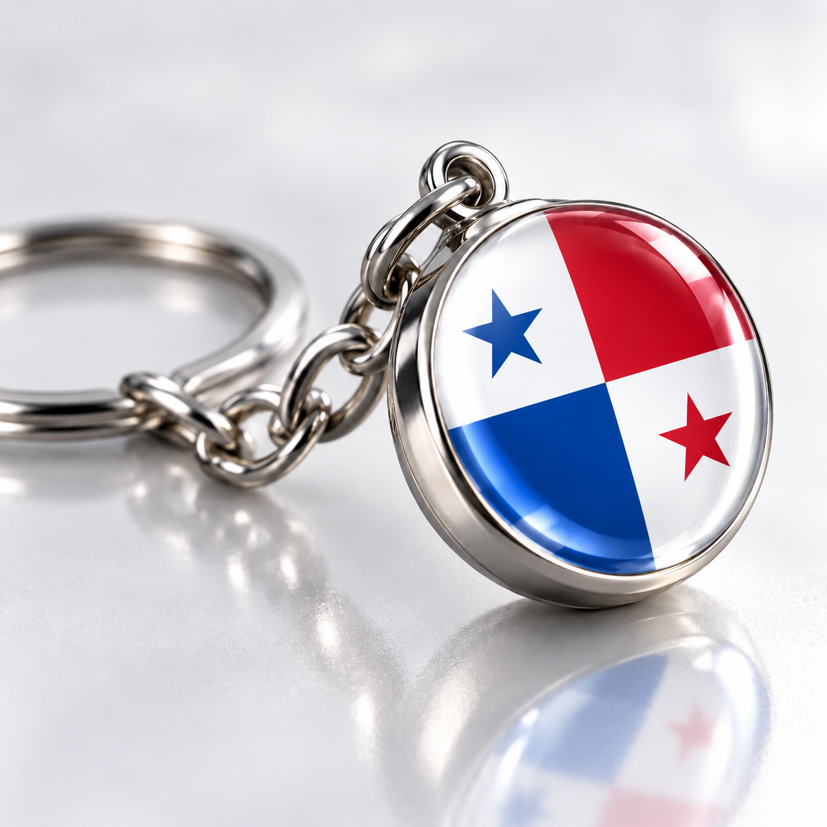 Country Flag Glass Ball Keychain