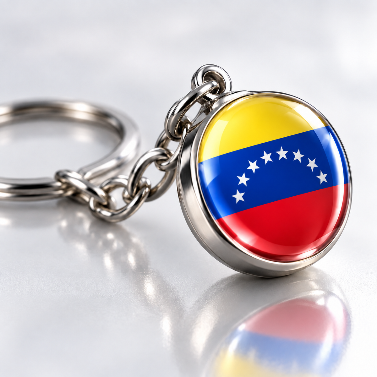 Country Flag Glass Ball Keychain