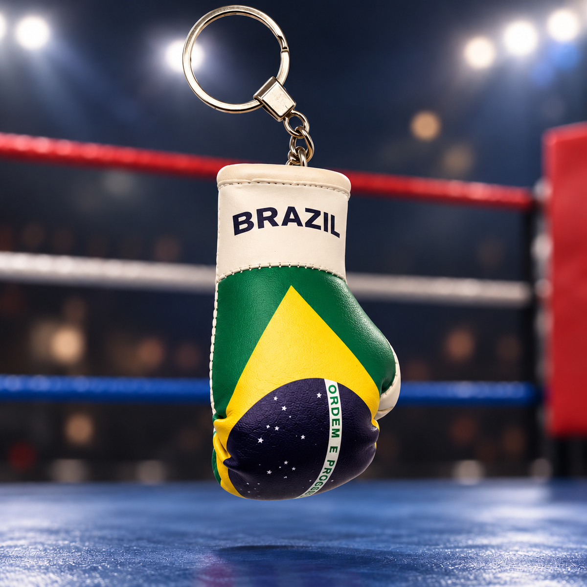 Mini Boxing Glove Keychain — Flag Edition
