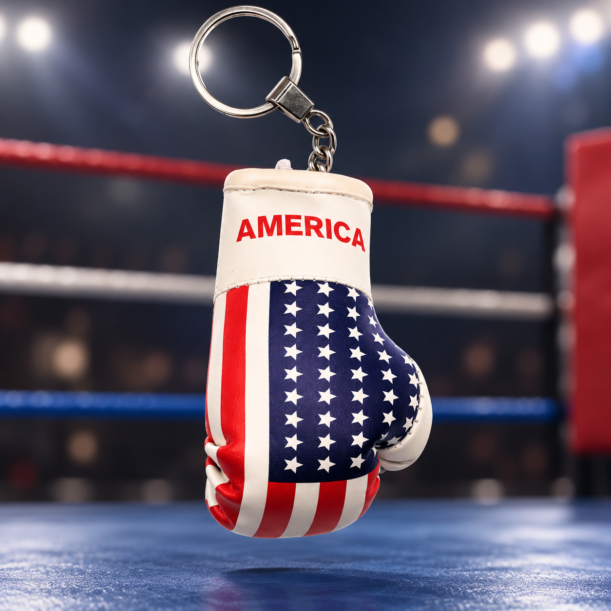 Mini Boxing Glove Keychain — Flag Edition